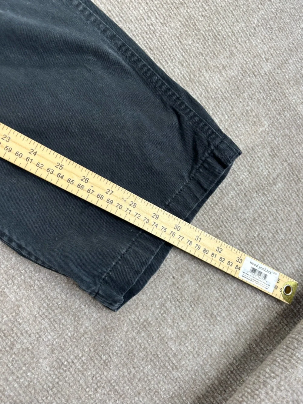 Carhartt Pants Mens 36x30 Black Relaxed Fit Canvas Carpenter Work B324-BLK